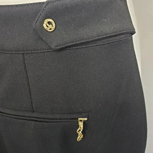 St John Sport By Marie Grey Black With Gold Accents Size 8 - Picture 3 of 10